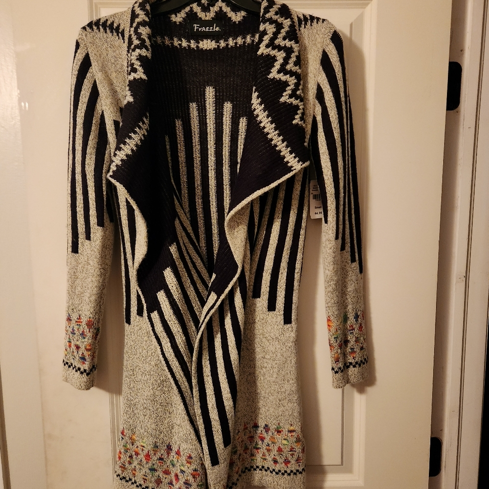 Womens Long Cardigan Sweater Small